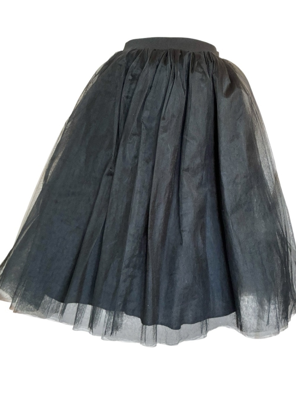Black Tulle Ballet Skirt, Women's M, Classic; 6 Tulle Layers, Elastic Waist. EUC
